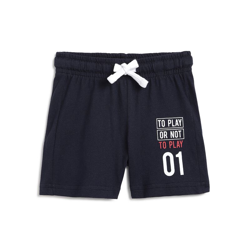 Boys Typography Printed Shorts (Pack Of 3) image number 1